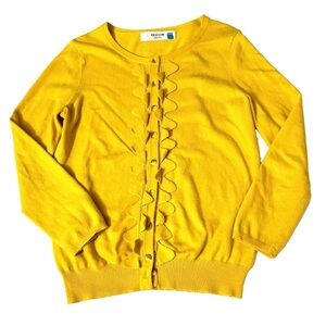 Anthropologie × Sparrow Yellow Shoreline Scalloped
Cardigan SZ S Girlie Core